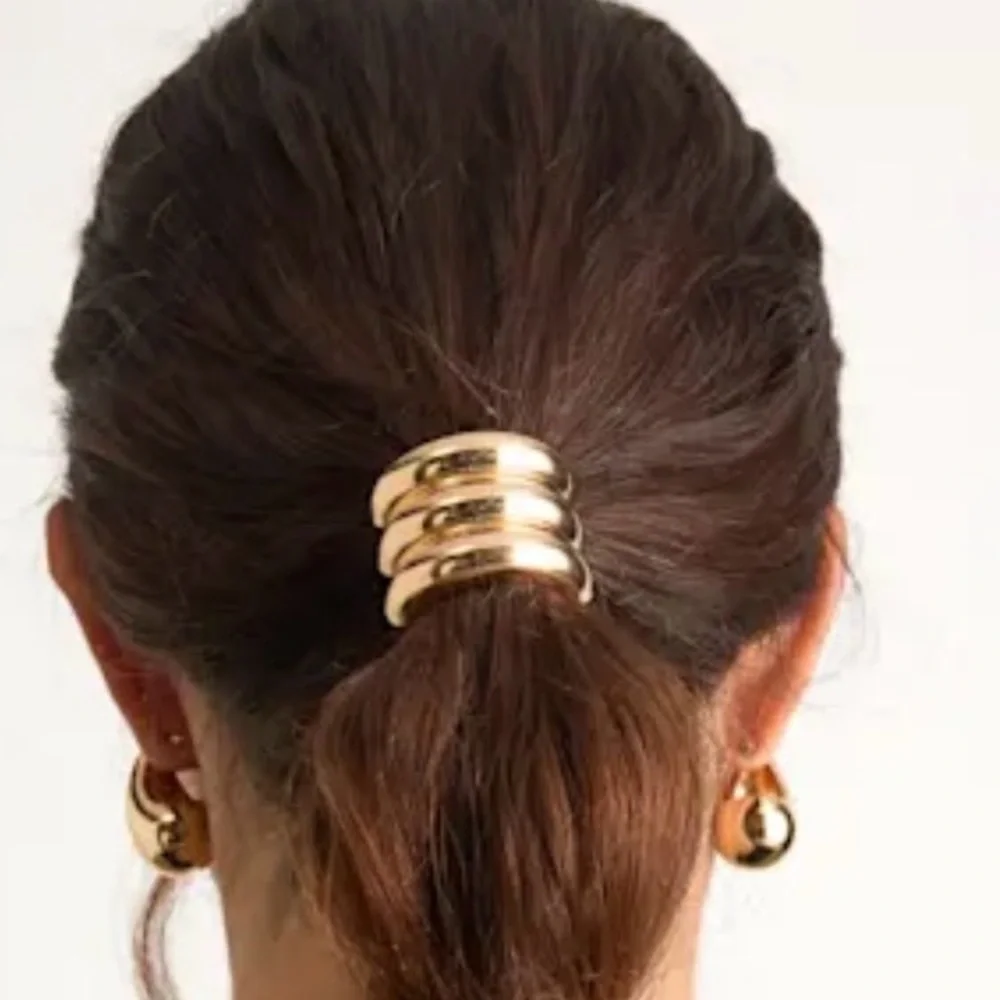 Triple Gold Band Hair Tie (1706)